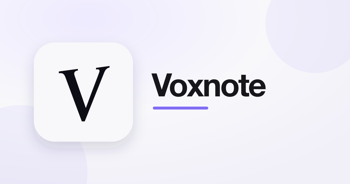 Voxnote app icon and wordmark